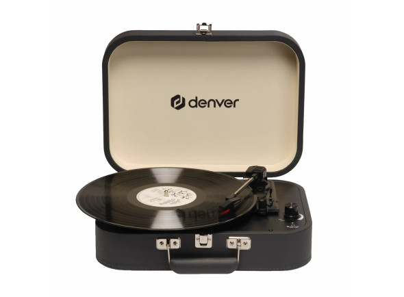 Denver Gira-discos 33 1/3 /45/78rpm Vintage 2x10W Preto Denver Gira-discos 33 1/3 /45/78rpm Vintage 2x10W Preto